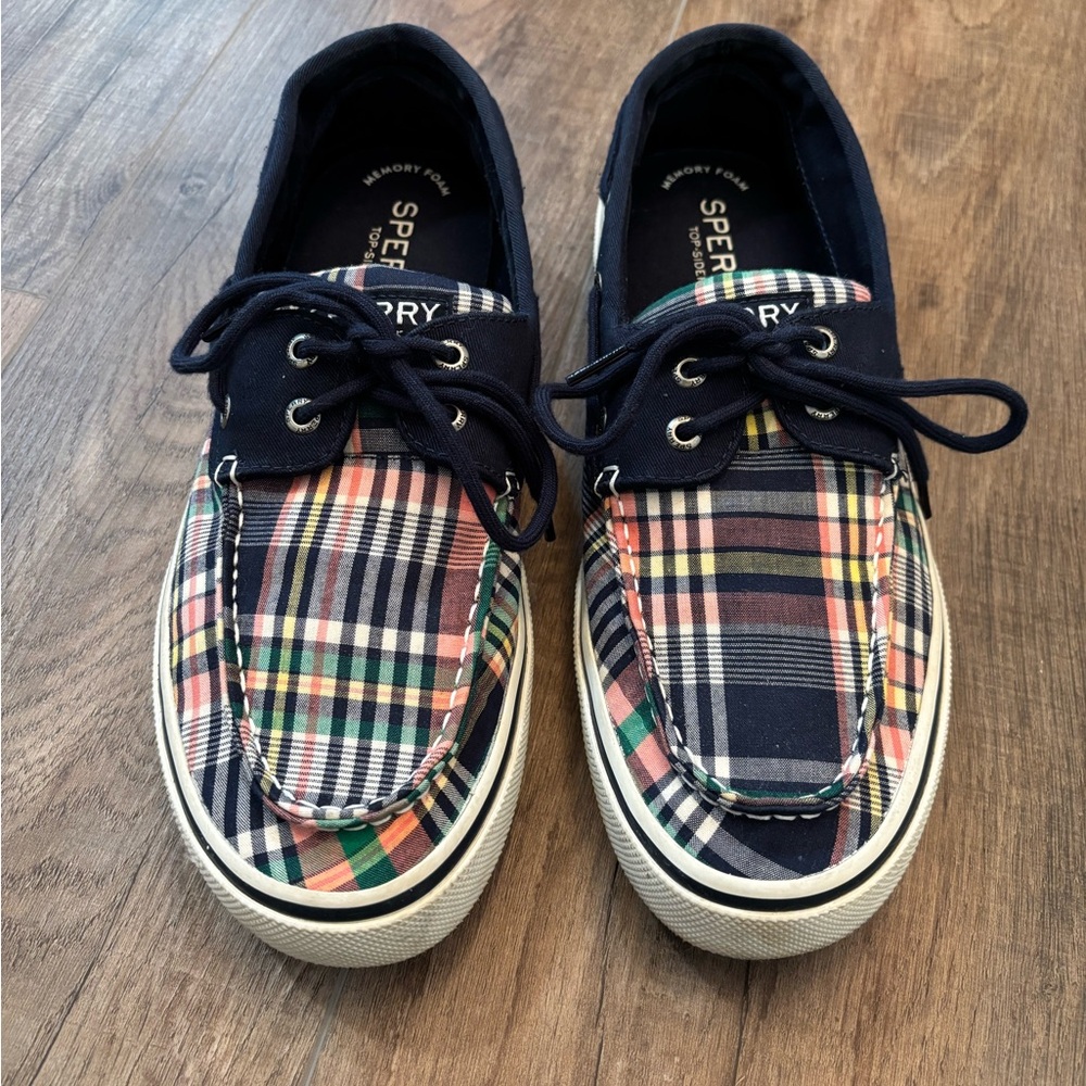 Sperry Men’s Plaid Top-Sider Size 10 Boat‎ Shoe with Lace Tie